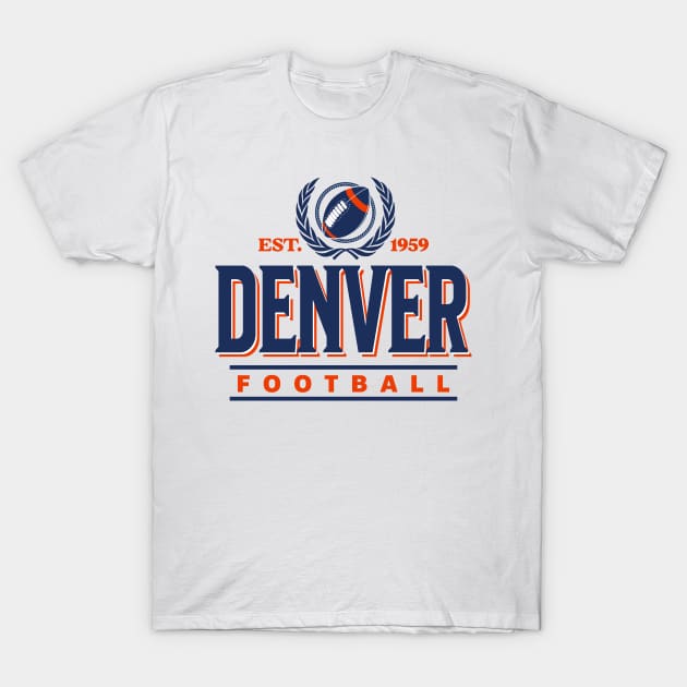 Vintage Denver Football Crest T-Shirt by funandgames